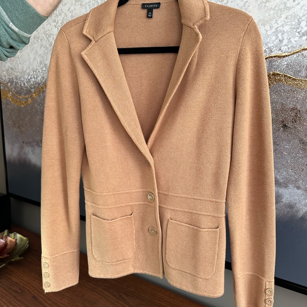 Talbots knit blazer cardigan